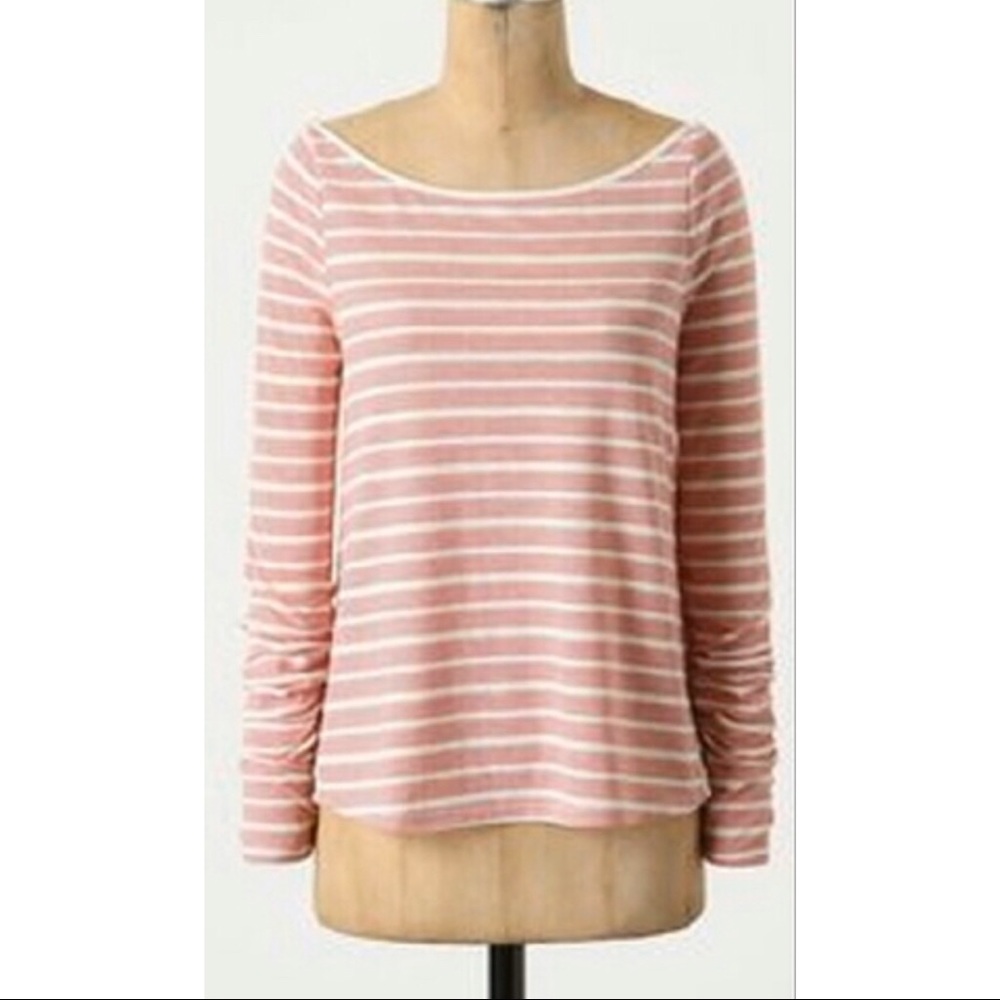 Anthropologie Postmark Greta Red Striped Top Small
